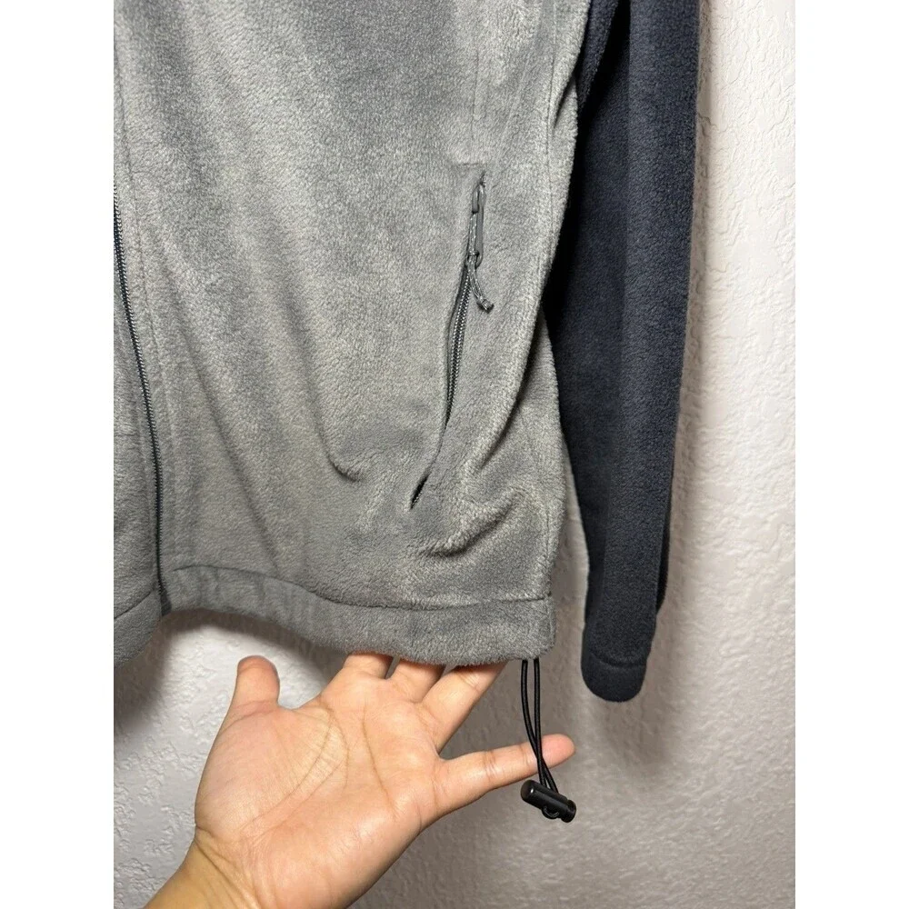 Columbia Men’s Black/Grey Full Zip Fleece Jacket Coat Size Medium